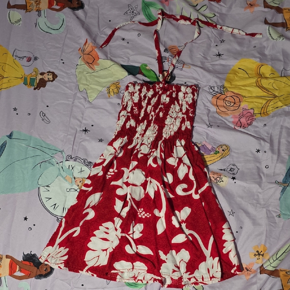 Floral Red Kids Dress